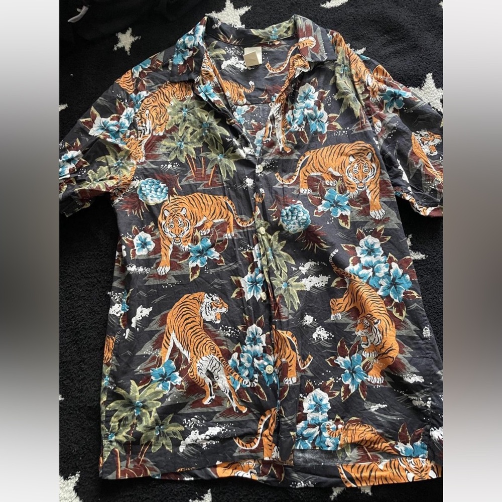 H&M Multicolor Graphic Tiger Shirt